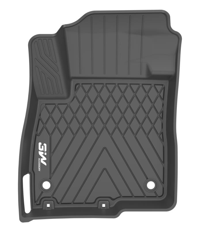 Thảm lót sàn xe ô tô dành cho Mitsubishi Outlander 2012- đến nay nhãn hiệu Macsim 3W - chất liệu nhựa TPE đúc khuôn cao cấp - màu đen