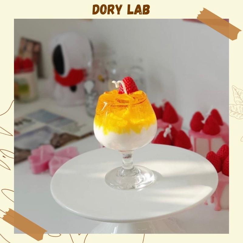 Nến Thơm Handmade Ly Trà Sữa Thạch Jelly Mix Topping Trái Cây - Dory Lab