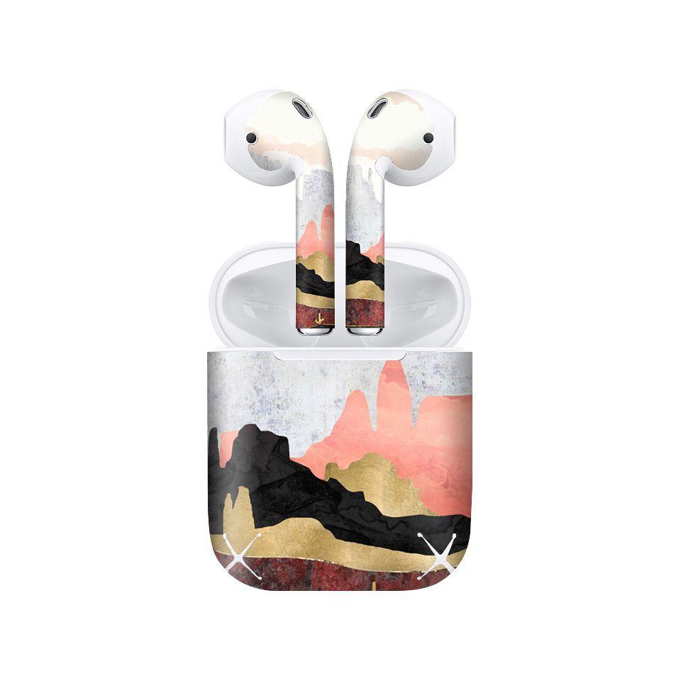 Miếng dán skin cho AirPods in hình giả sơn mài - GSM159