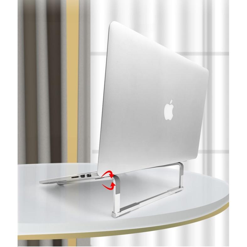 Giá đỡ laptop, macbook. máy tính nhôm L230 chắc chắn, gấp gọn, kê cao tản nhiệt tốt, thoáng, mát máy.