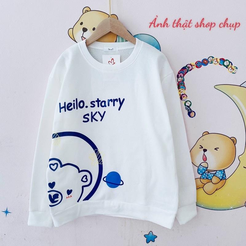 ÁO SWEATER Gấu Hello, Áo Nỉ không mũ (ảnh thật + video