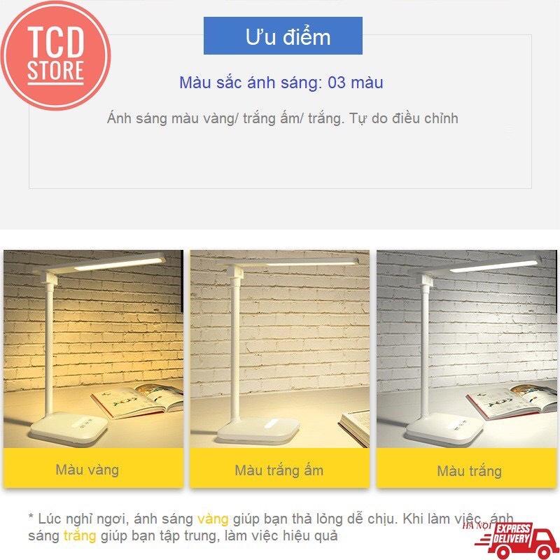 Đèn Bàn Học Đọc Sách, Làm Việc (Học Sinh, Sinh Viên, Văn Phòng) LED Chống Cận, Cảm Ứng Tích Điện eLights TD