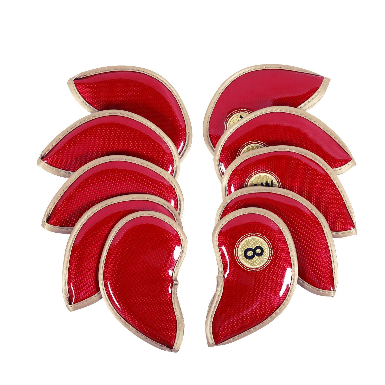 10Pcs Golf Iron Covers Set Golf Wedges Headcovers Sleeves Golf Training