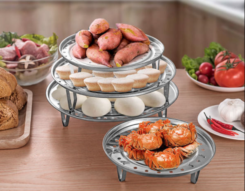 Bộ 4 Giá để hấp rau bằng thép không gỉ