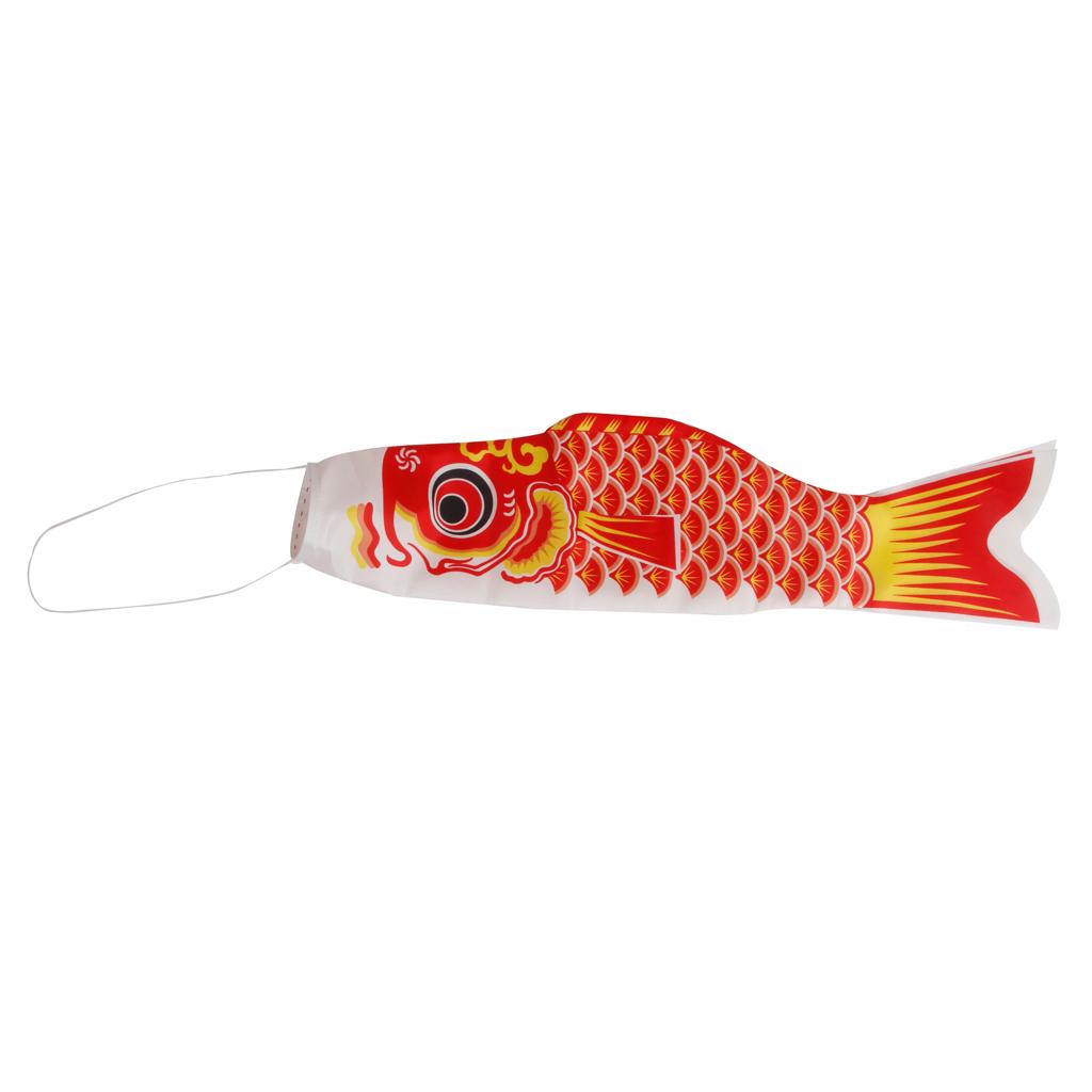 Japanese Windsock Carp Flag Koi Nobori Sailfish 150cm Blue And 100cm Red