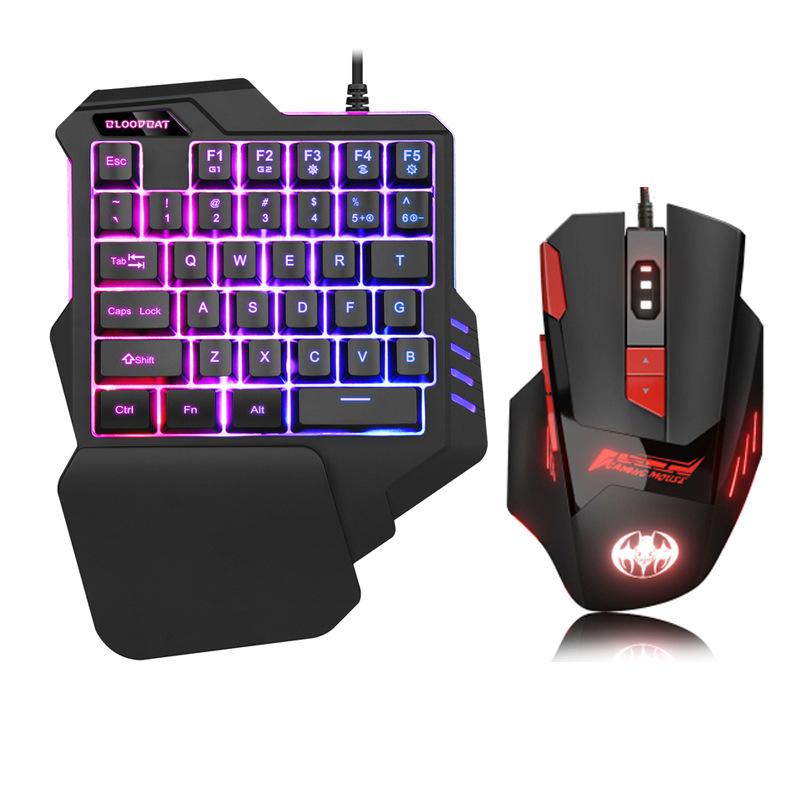 Đảm bảo chất lượng bàn phím một tay đầy màu sắc RGB ghi macro trò chơi không phải bàn phím cơ học ăn gà ngai vàng trò chơi di động bàn phím máy tính