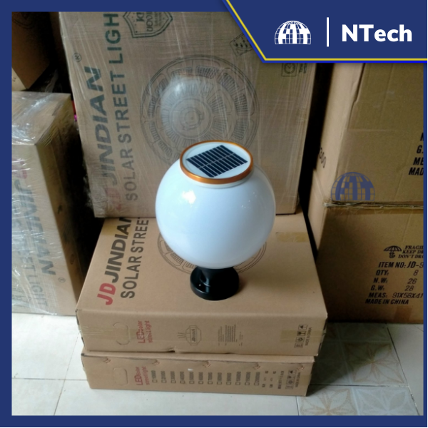 Đèn trụ cổng năng lượng mặt trời JD-X70/JD-X75 | 6V 3W | Ánh sáng trắng/vàng | Mẫu mới 2025