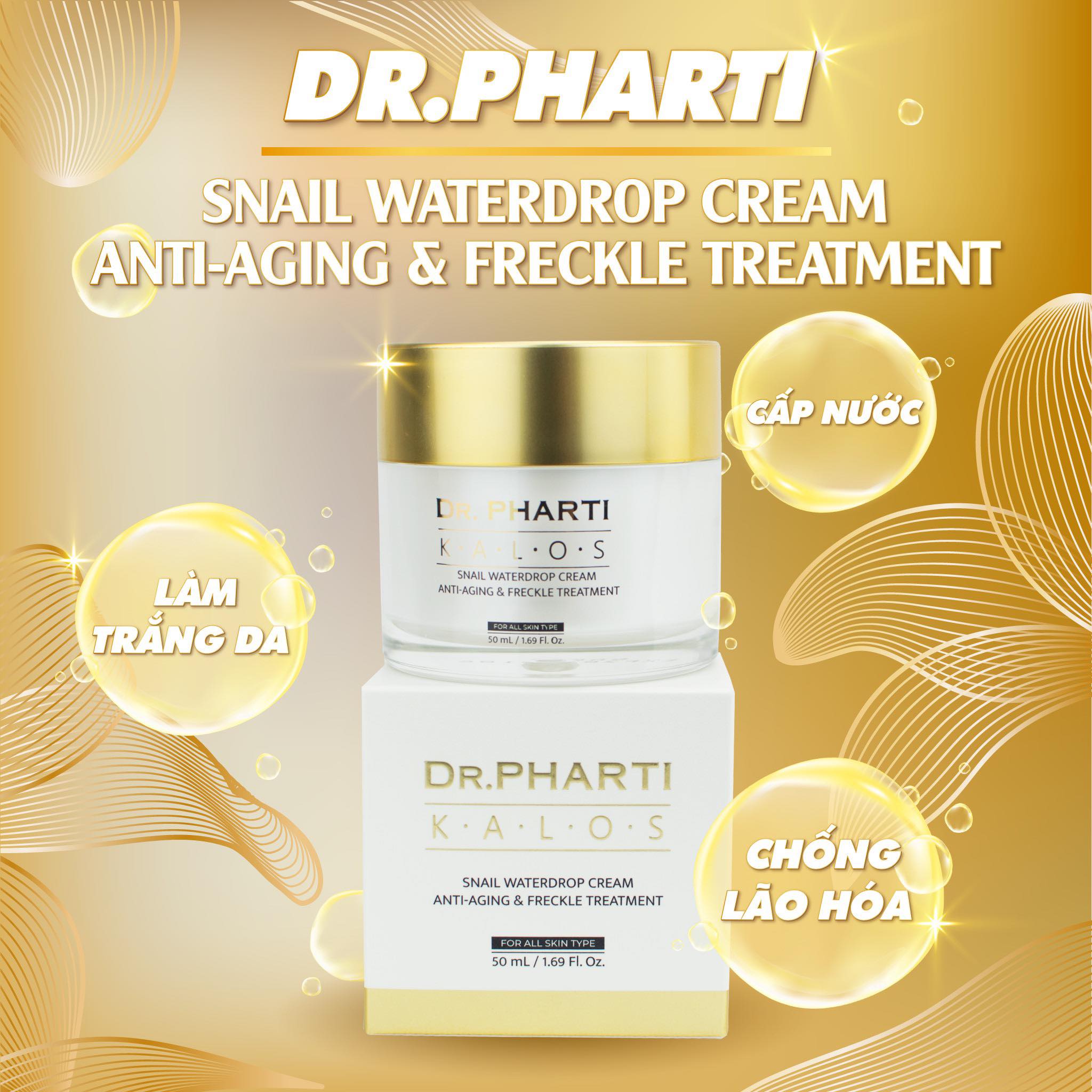 Kem Trắng Da - Chống Lão Hóa - Ngăn Ngừa Nám - DR.PHARTI - K.A.L.O.S Snail White Cream