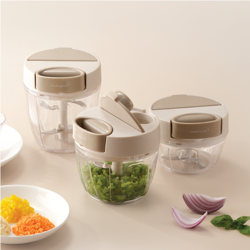 Dụng cụ băm nhỏ thực phẩm nhiều dung tích màu be, có nắp bật - CKS342BEG / CKS343BEG / CKS344BEG