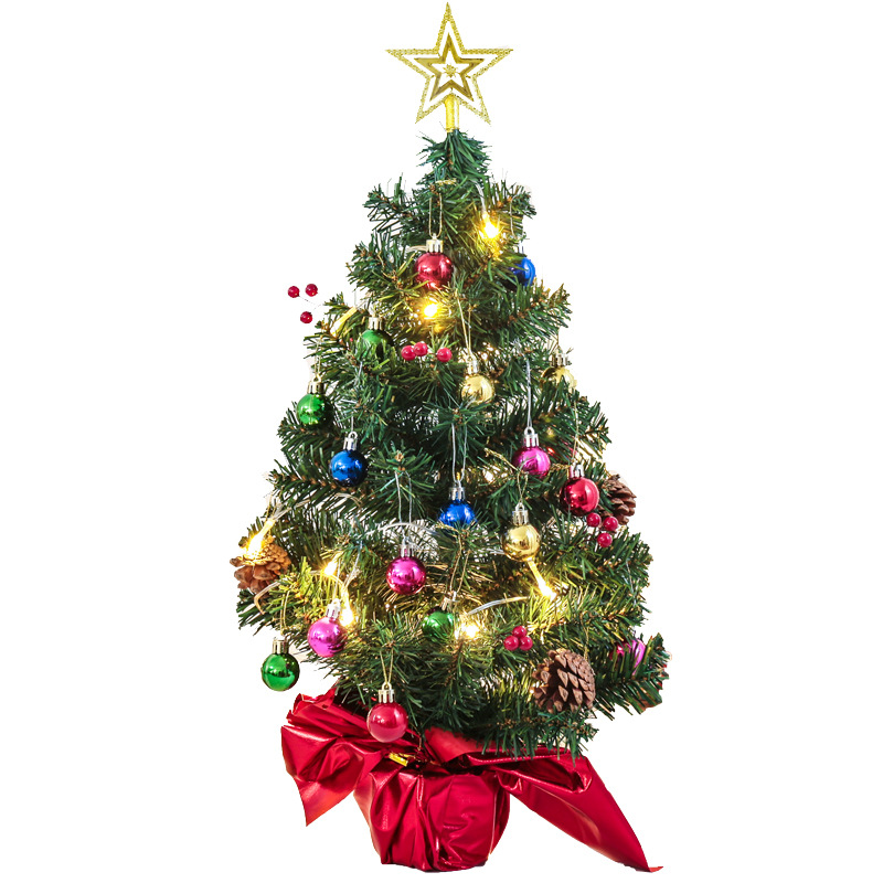 Cây Thông Noel Để Bàn Mini - Đầy Đủ Phụ Kiện Trong Hộp + Đèn Led