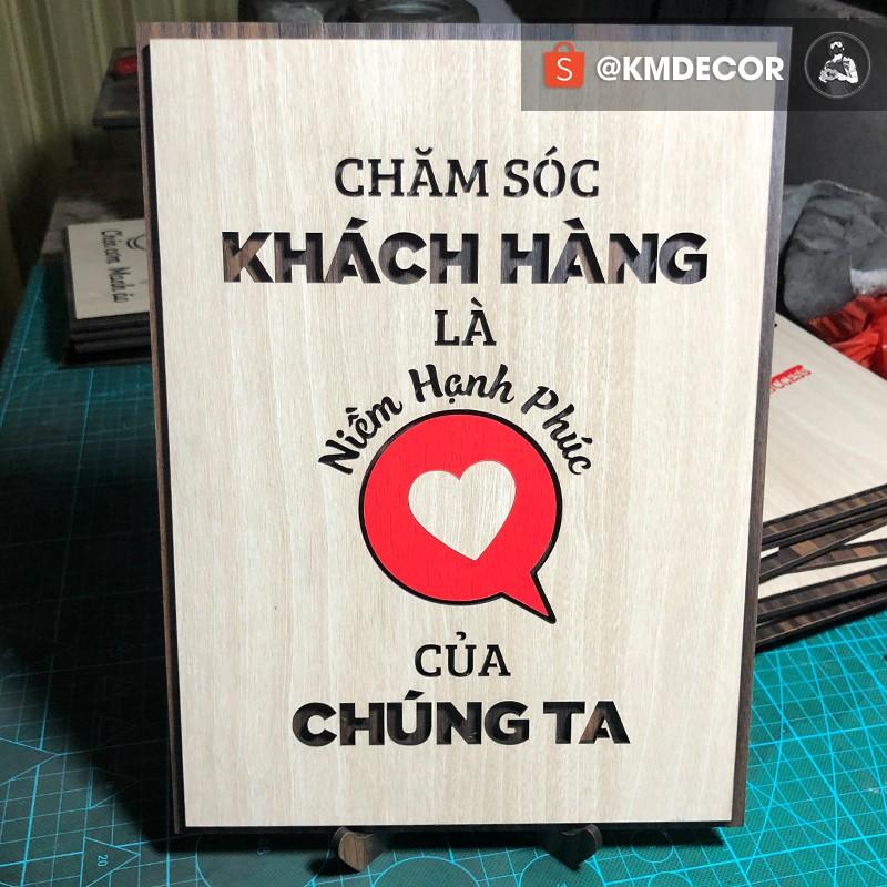 Tranh động lực gỗ TBIG - Chăm sóc khách hàng là niềm hạnh phúc của chúng ta