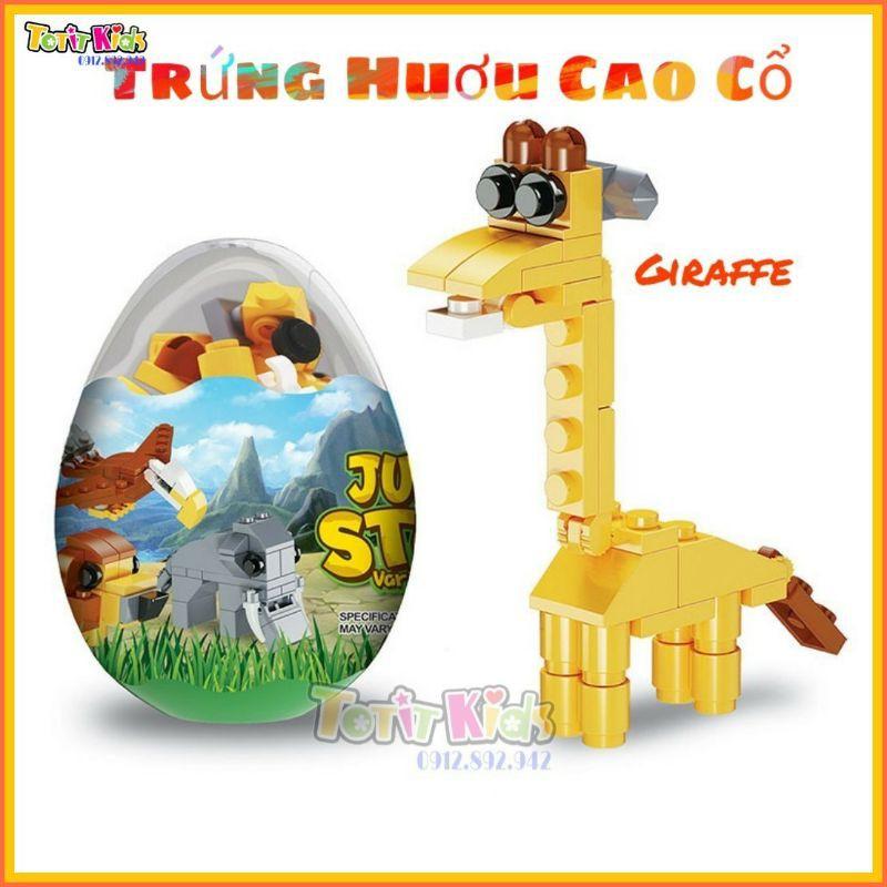 Đồ chơi trứng lego động vật hoang dã, đồ chơi xếp hình