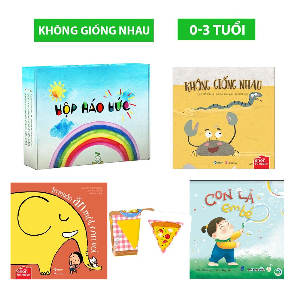 Hộp Háo Hức KHÔNG GIỐNG NHAU cho bé 0-3 tuổi: Combo 3 sách và Set trò chơi Mùa xuân của bé