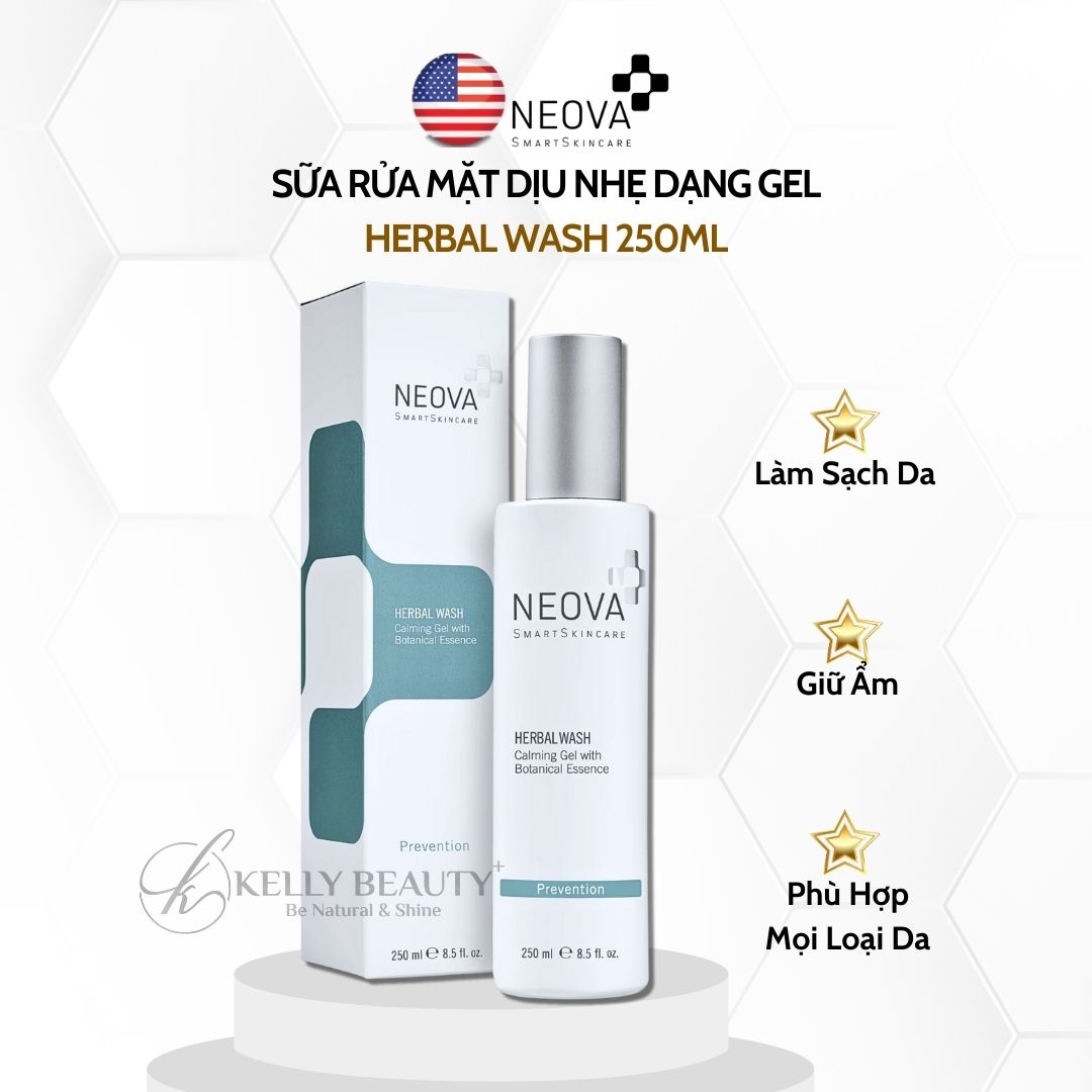 Sữa Rửa Mặt Dịu Nhẹ NEOVA Herbal Wash | Kelly Beauty