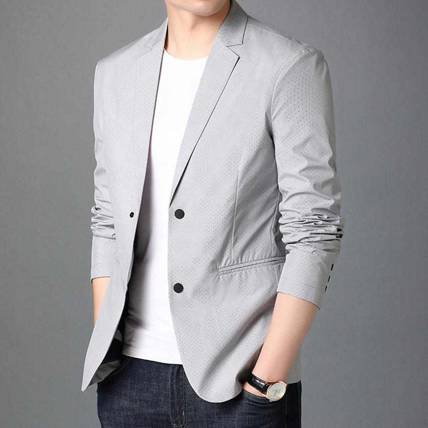 Áo Khoác Blazer Nam Hàn Quốc, Áo Vest nam Blazer chất linen bột cao cấp