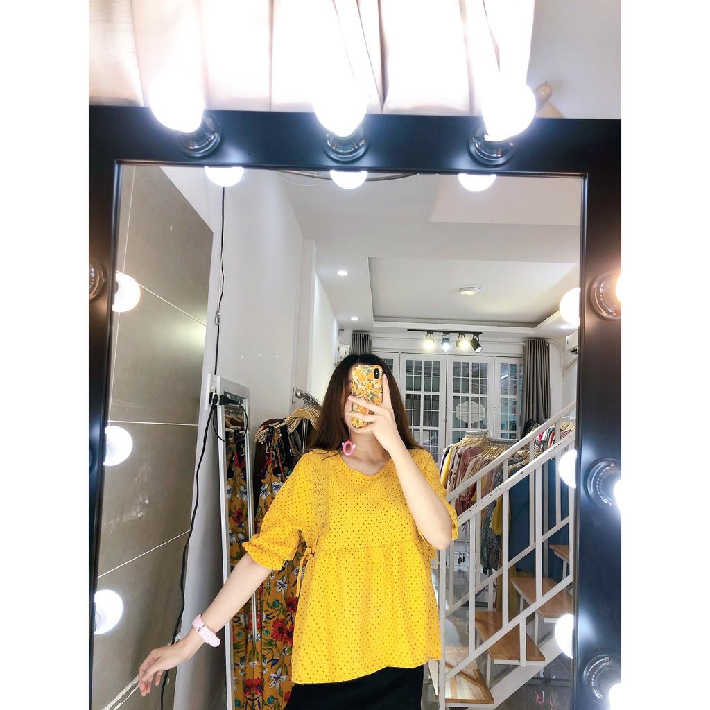 ÁO BABYDOLL CHẤM BI REN