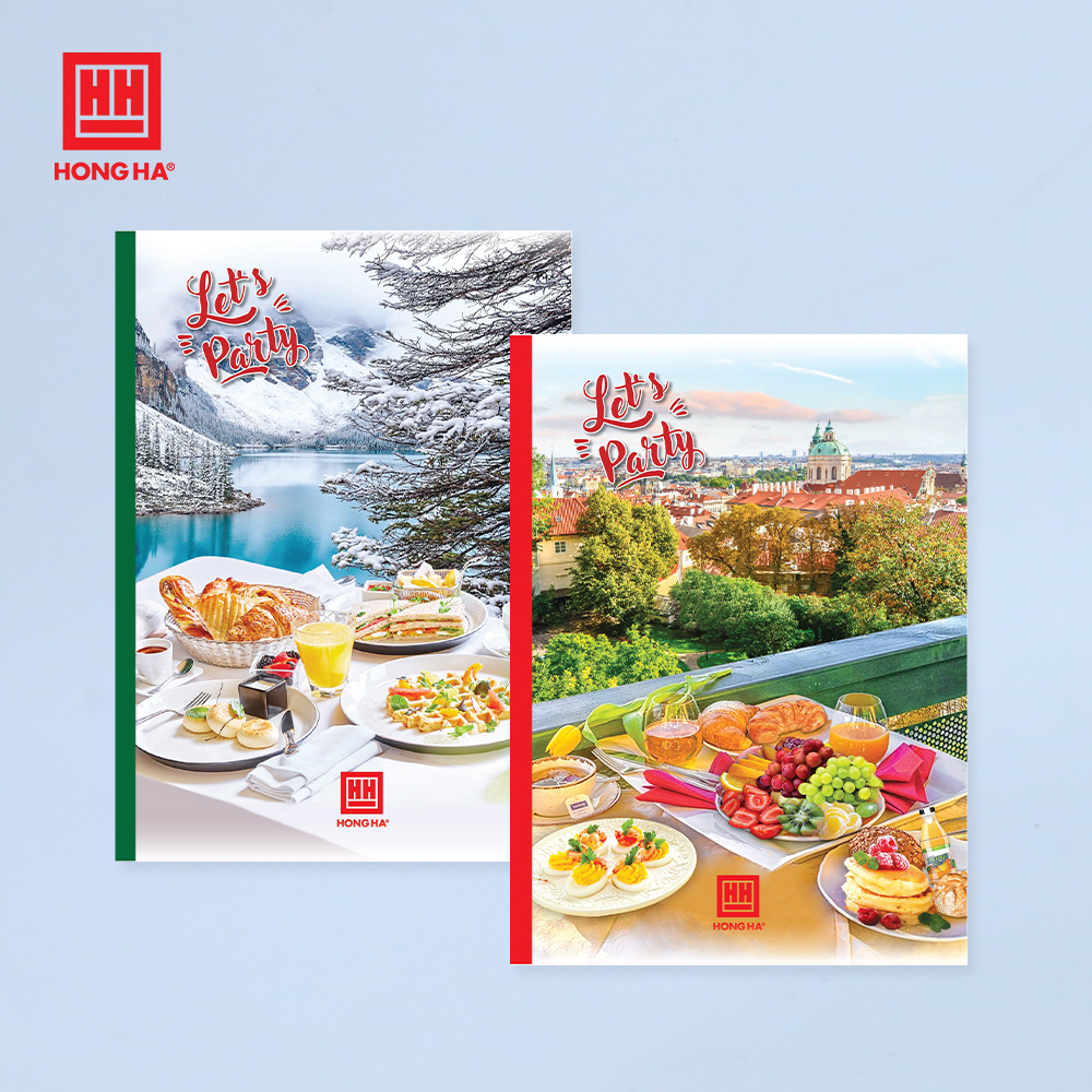 Vở kẻ ngang 200 trang Hồng Hà Let's Party 1426 - Giao màu ngẫu nhiên