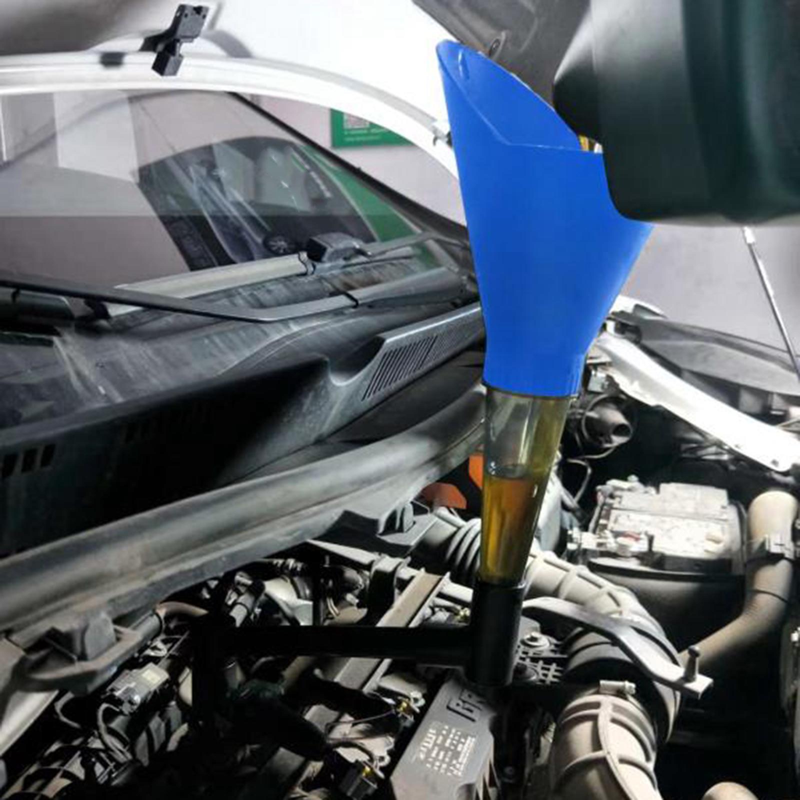 Universal Automotive Car Engine Oil Funnel Adapters Hands Free