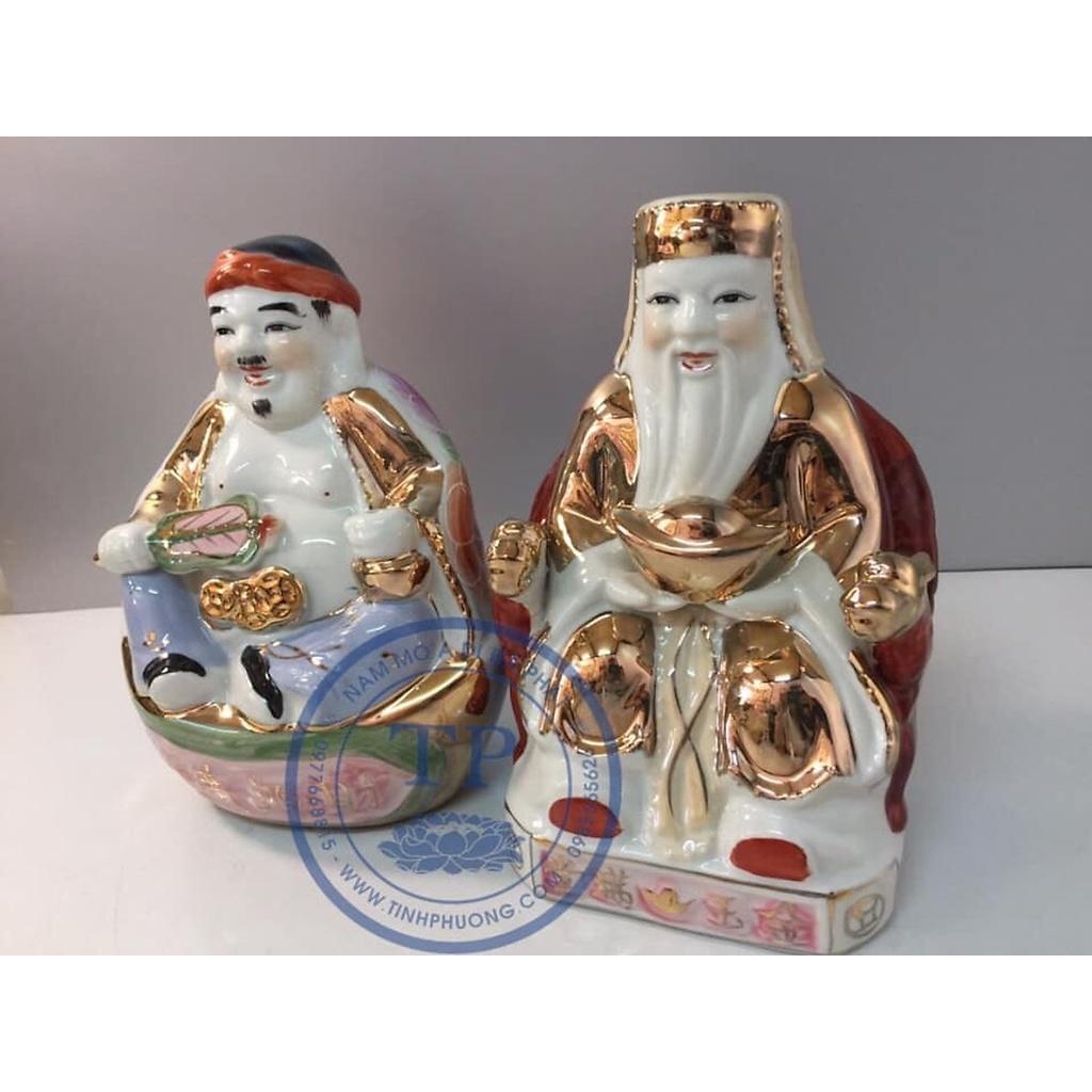 Tượng Thờ Thần Tài Thổ Địa Áo Kim Bằng sứ cao cấp kh127771