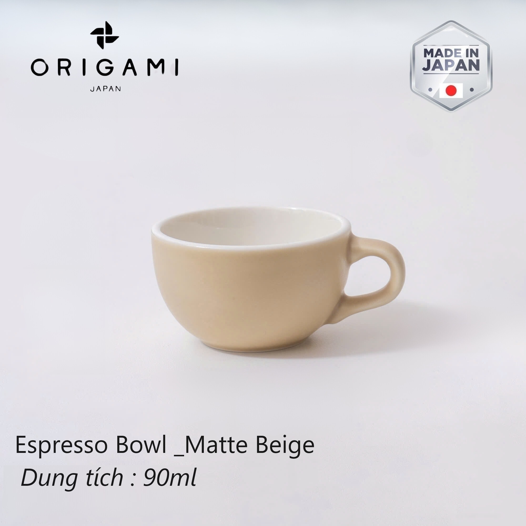 New 2024 Ly sứ Origami Espresso Bowl 90ml uống trà cà phê