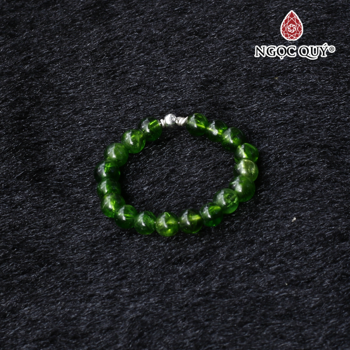 Nhẫn đá diopside lõi bạc mệnh hỏa mộc - Ngọc Quý Gemstones