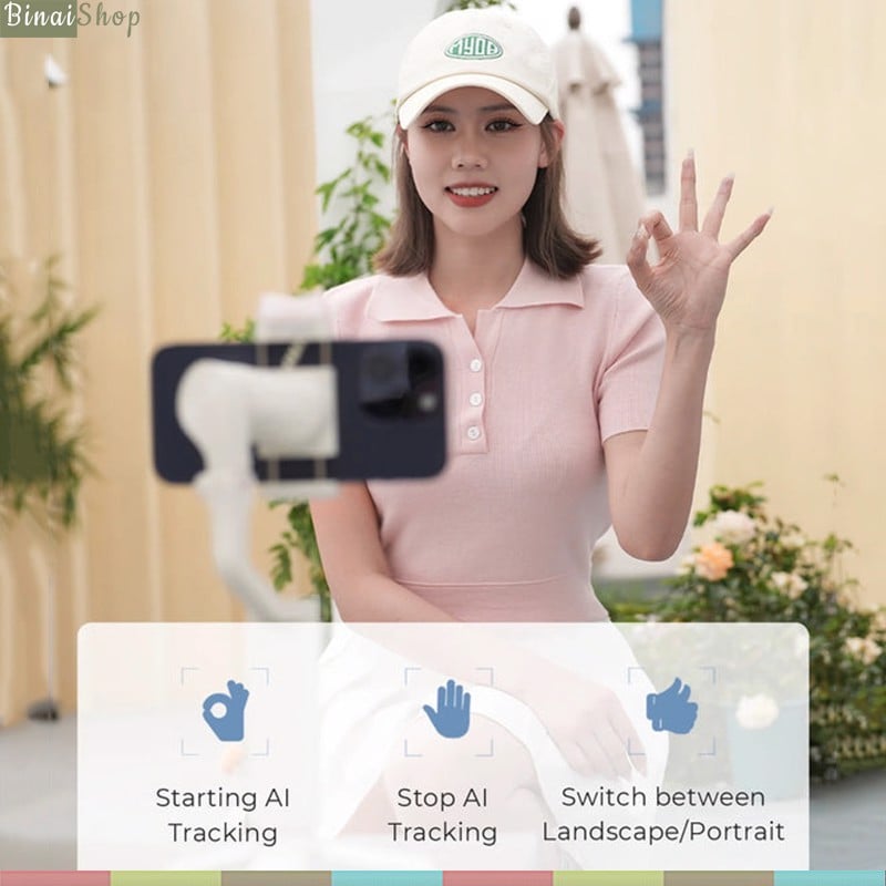 Hohem Isteady V2S - Gimbal Chống Rung Cho Smartphone, Tích Hợp Cảm Biến AI, Thuật Toán Isteady 7.0, Tải Trọng 280g (Version 2023)- Hàng chính hãng