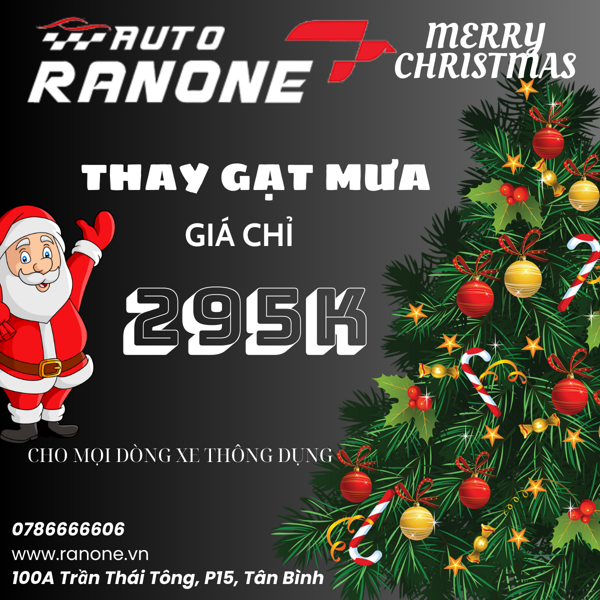 E-Voucher Thay gạt mưa ô tô siêu rẻ tại Ranone Auto