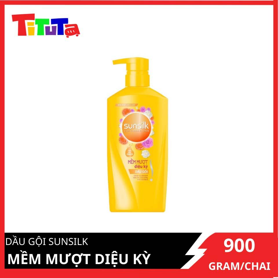 Dầu Gội 900Gr Sunsilk Mềm Mượt Diệu Kỳ Dành Cho Tóc Khô Xơ Tinh Dầu Argan Hiện Đại Giúp Tóc Ngát Hương &amp; Mềm Mượt Gấp 5 Lần