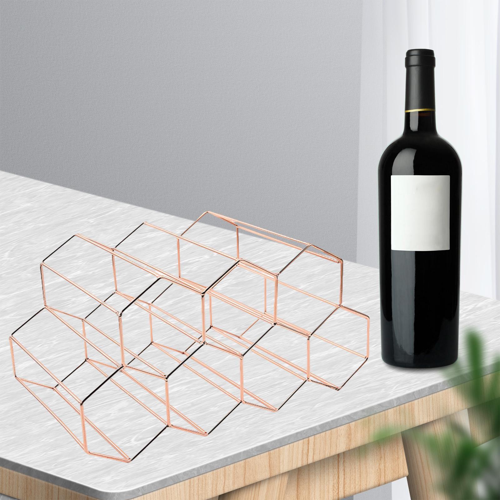 9 Bottle Wine Rack Metal Wine Bottle Holder for Bar Party Kitchen Storage Organiser