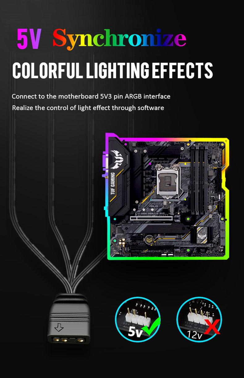 5V 3 Pin 3pin Sang SATA ARGB Mini Adapter Điều Khiển HUB Quạt Máy Tính Đèn LED Chiếu Sáng CPU Nước Làm Mát RGB cáp Điều Khiển