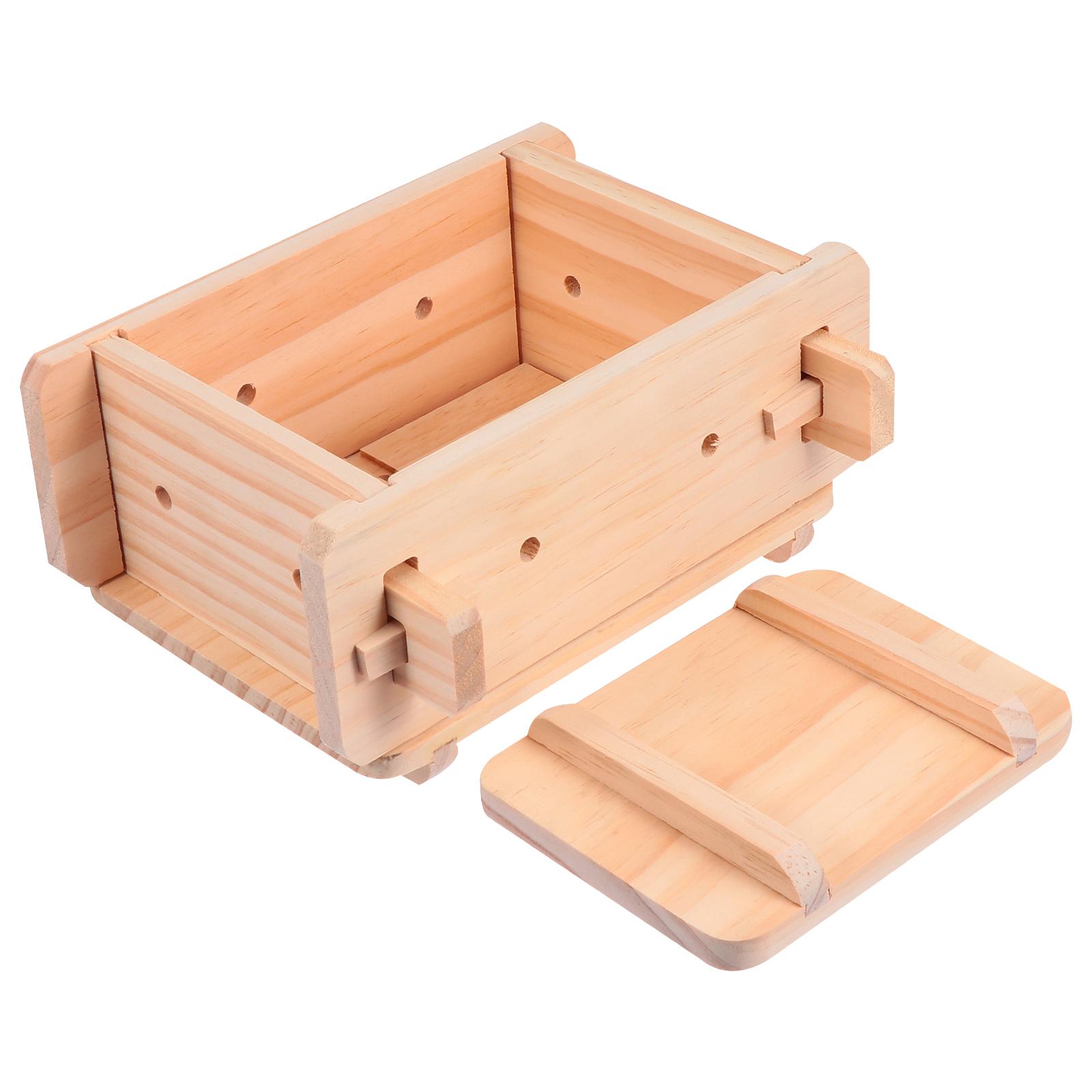 1 Bộ Gỗ Đậu Phụ Khuôn Mẫu Bếp Tự Chế Tương Sữa Đông Dụng Cụ Làm Đậu Phụ Khuôn