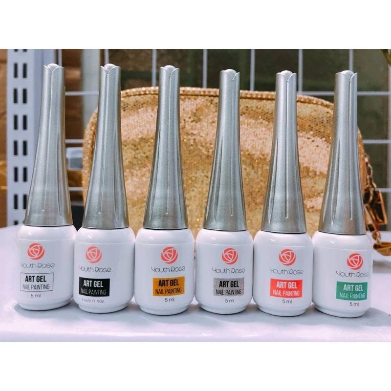 Gel vẽ cọ nét hoa hồng set 9 màu