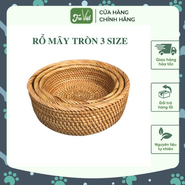 Rổ mây size nhỏ đựng đồ nhiều size - Bát mây guột decor trang trí chụp hình - Rattan Bowl