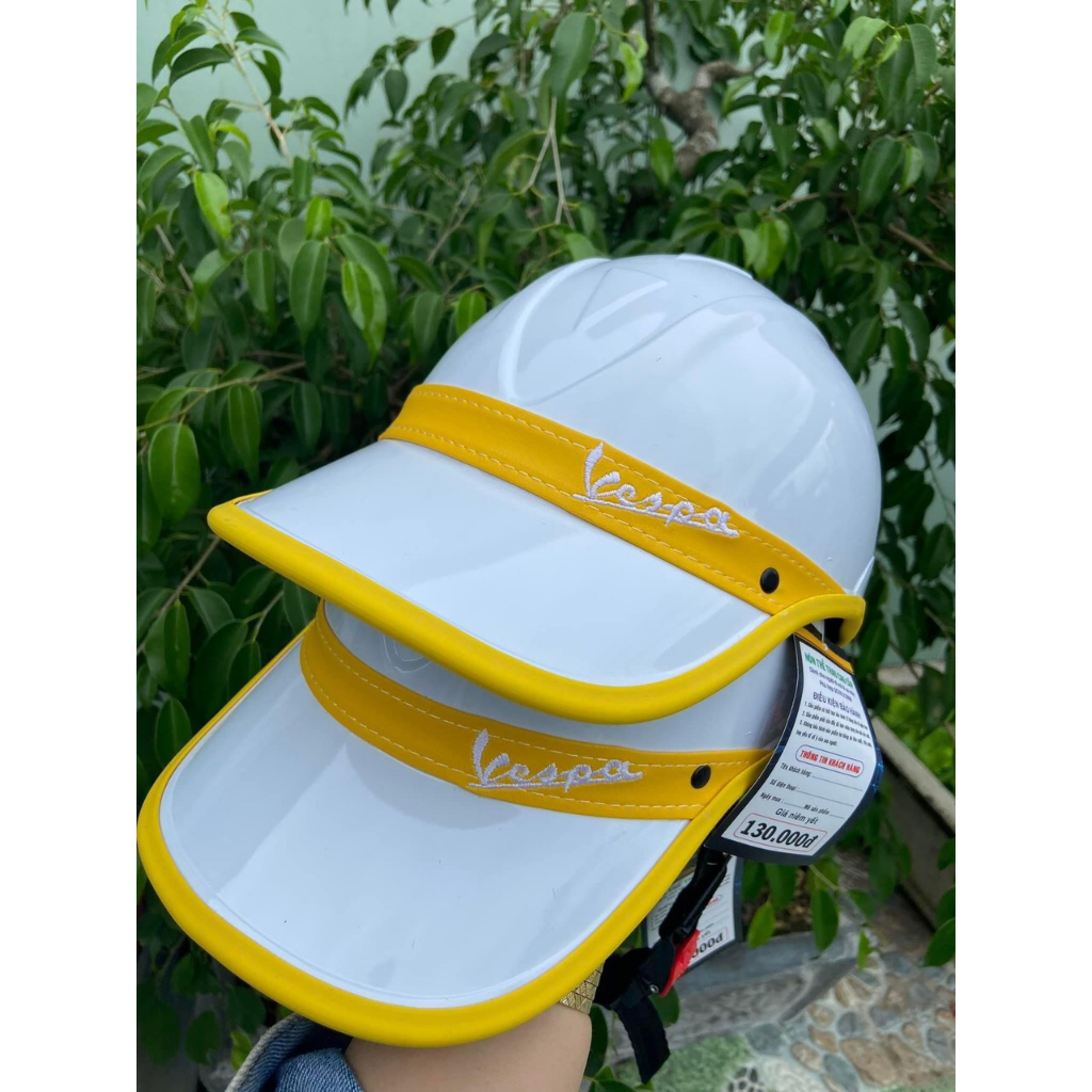 Mũ Bảo Hiểm Lưỡi Trai Viền Da Thời Trang