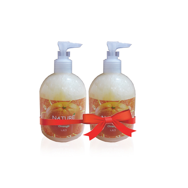 Combo 2 Chai Nước Rửa Tay Thiên Nhiên Lamcosmé (500Ml) Hương Cam Tặng Gel Rửa Tay Khô 3K