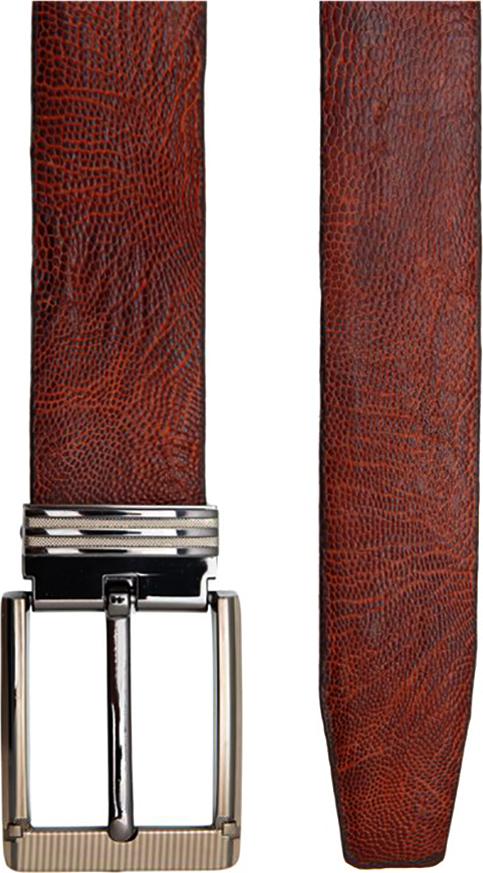 Thắt Lưng Nam Da Đà Điểu Bản Lớn Trơn Đầu Kim Huy Hoàng HT4431 - Nâu Đỏ