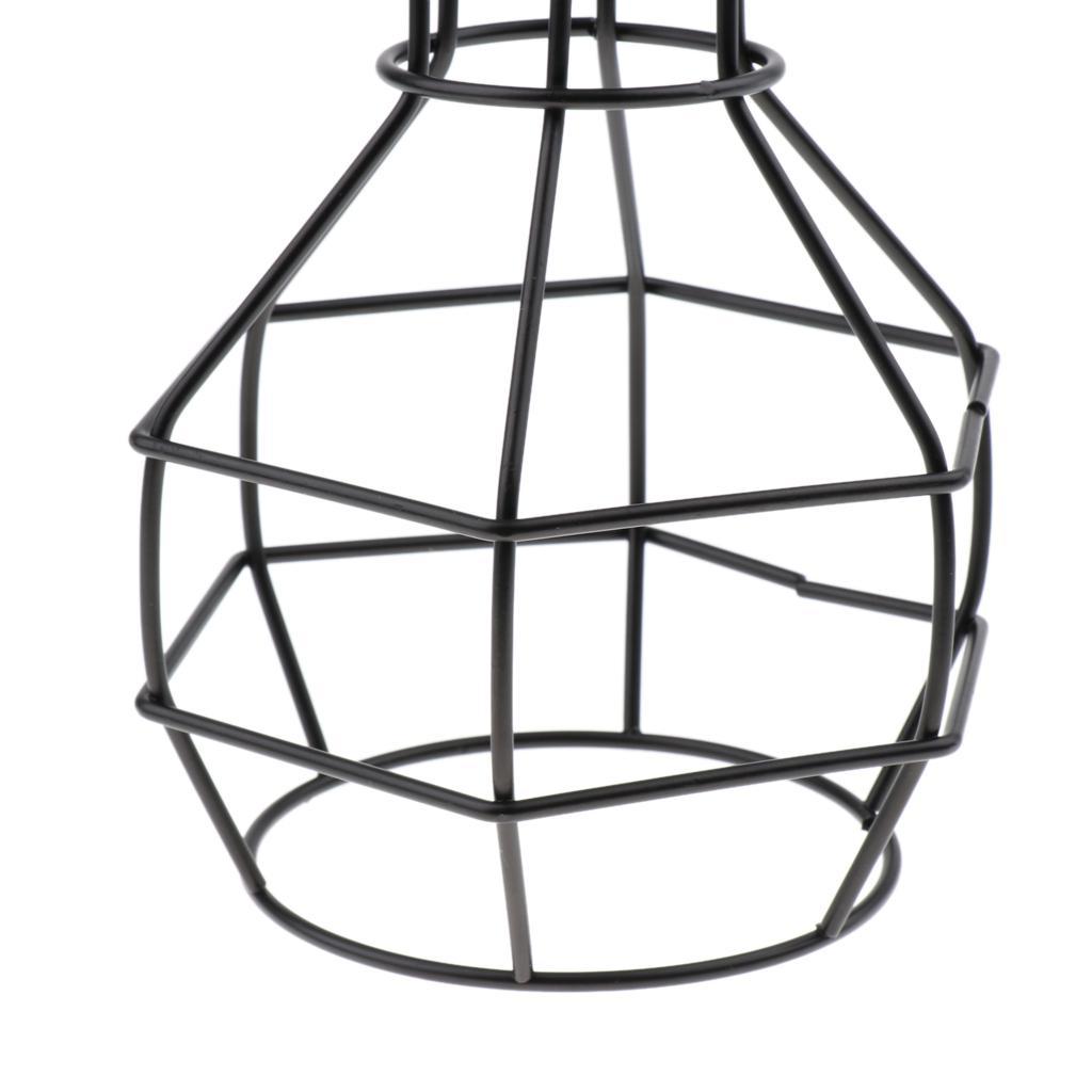 3 pcs Retro Iron Wire Cage Hanging Lamp Shade Pendant Light Chandelier Shade