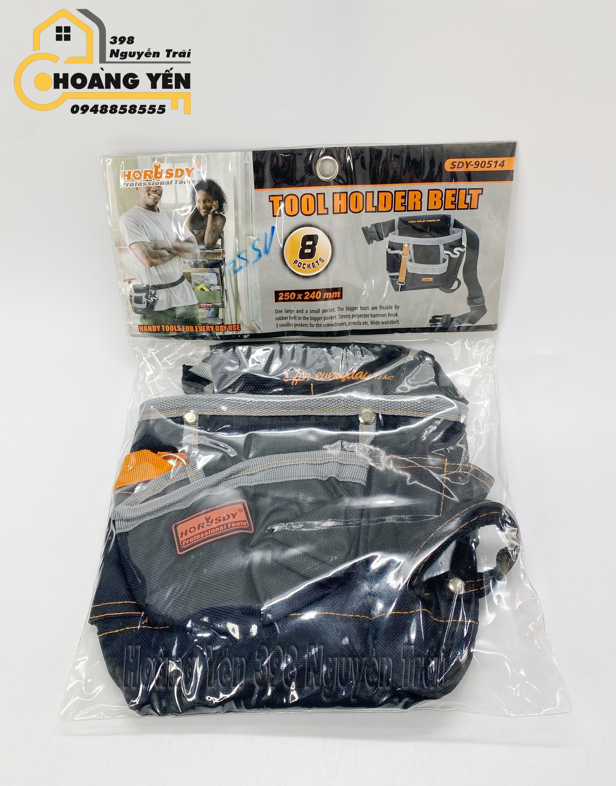 Túi đeo hông 8 ngăn HOURSDY SDY-90514 25x24cm Túi để dụng cụ đeo hông Túi đeo hông để dụng cụ Túi mang dụng cụ sửa chữa
