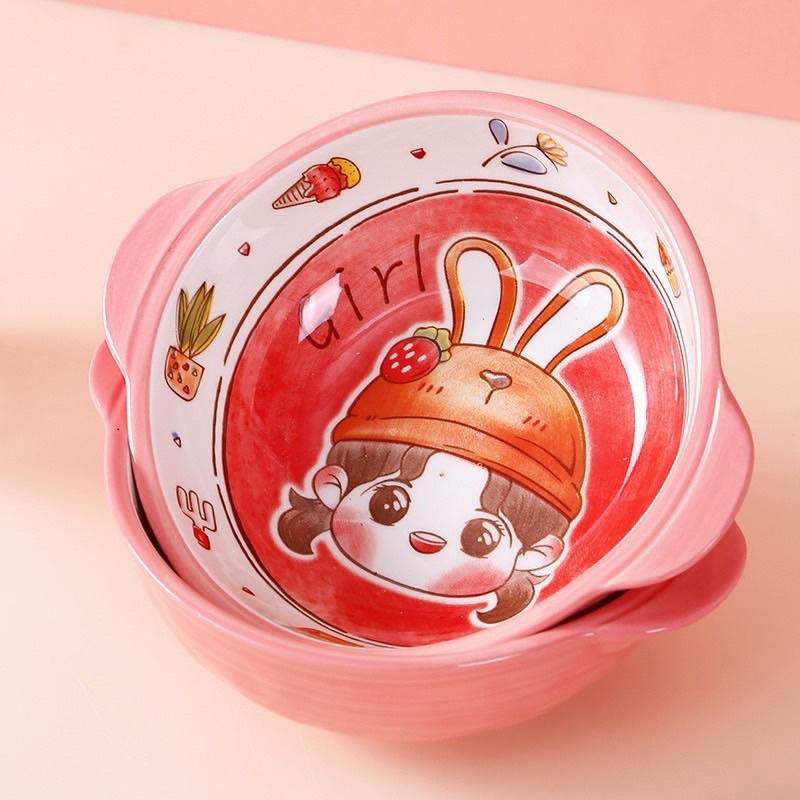 Bát Ăn Cơm Bát Sứ 2 Tai CuTe Đáng Yêu Cho Bé