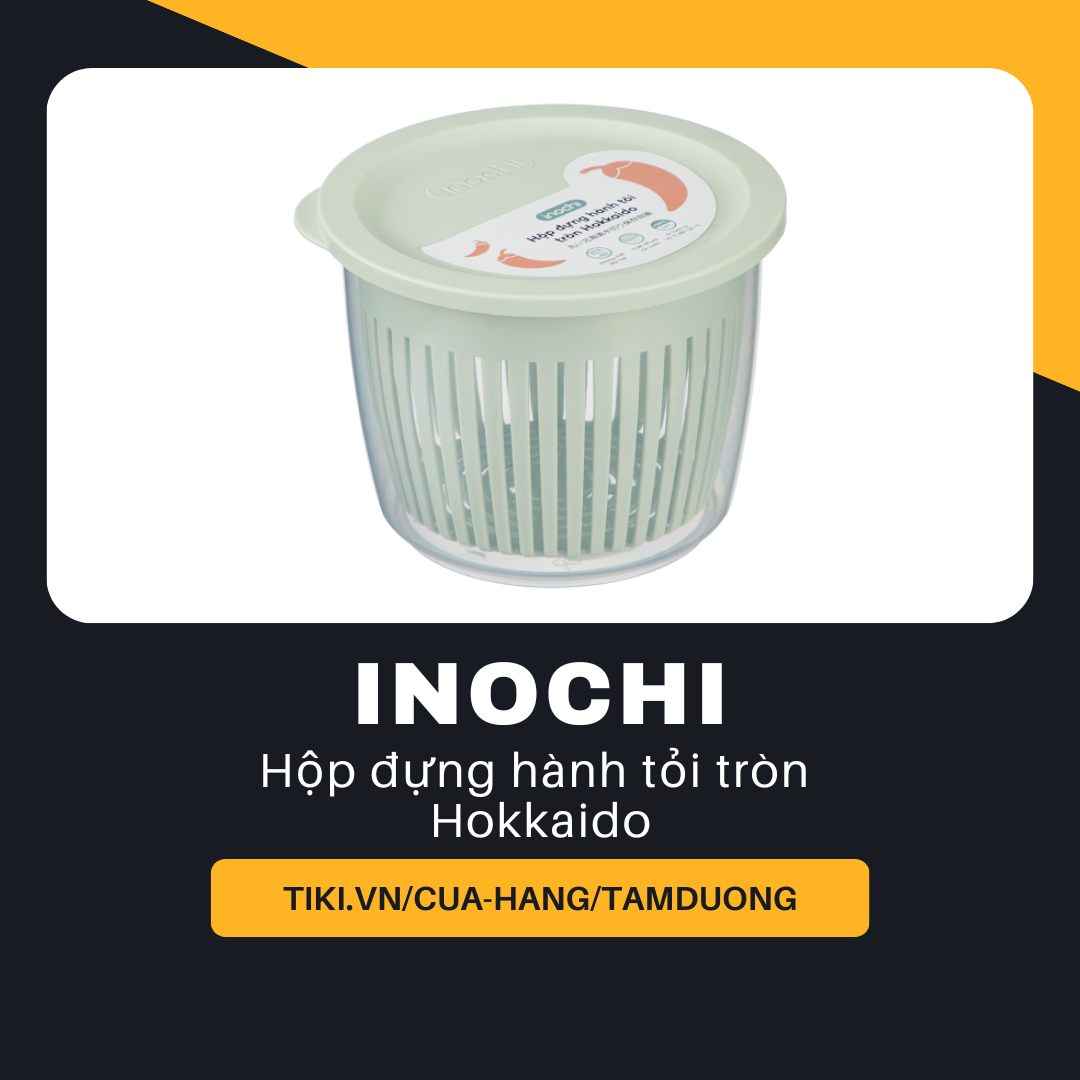 Hộp đựng hành tỏi tròn Inochi Hokkaido
