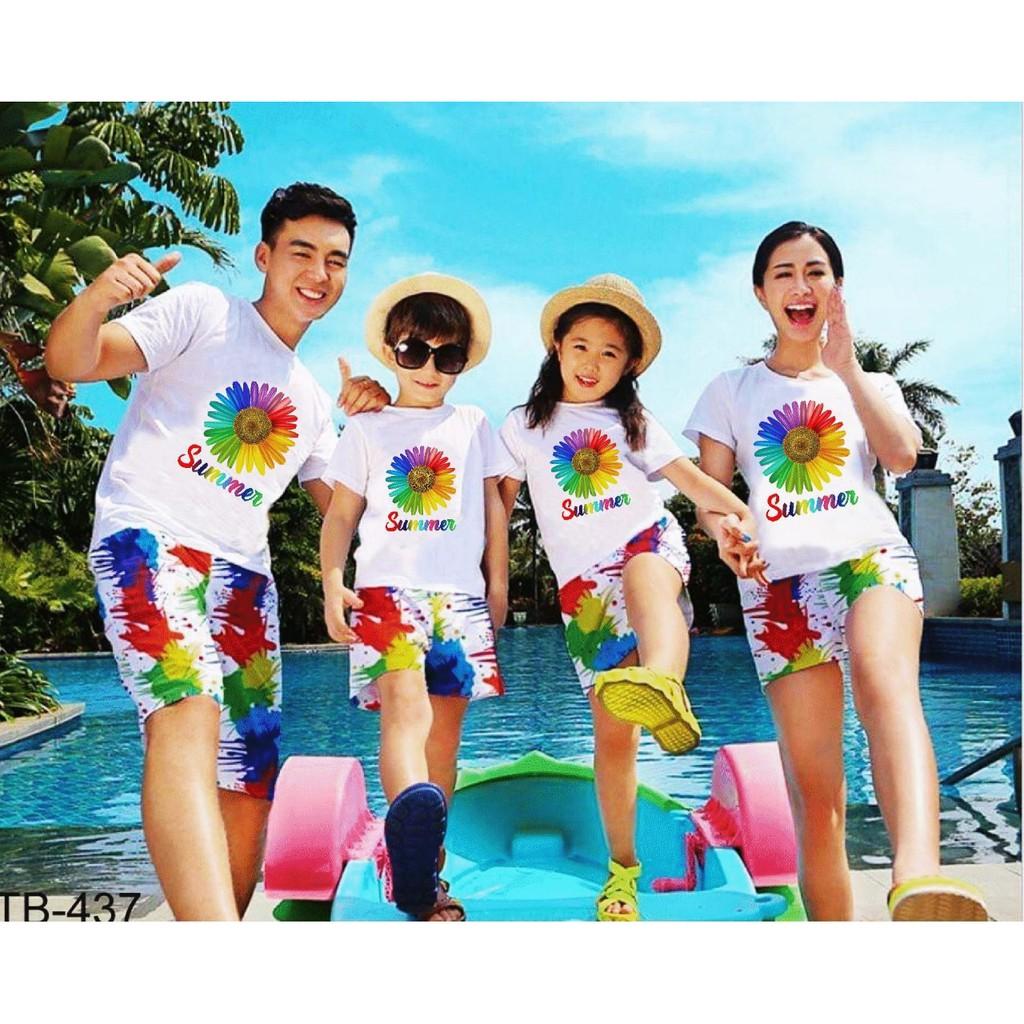Quần đi biển cuople, vải Kate Thái