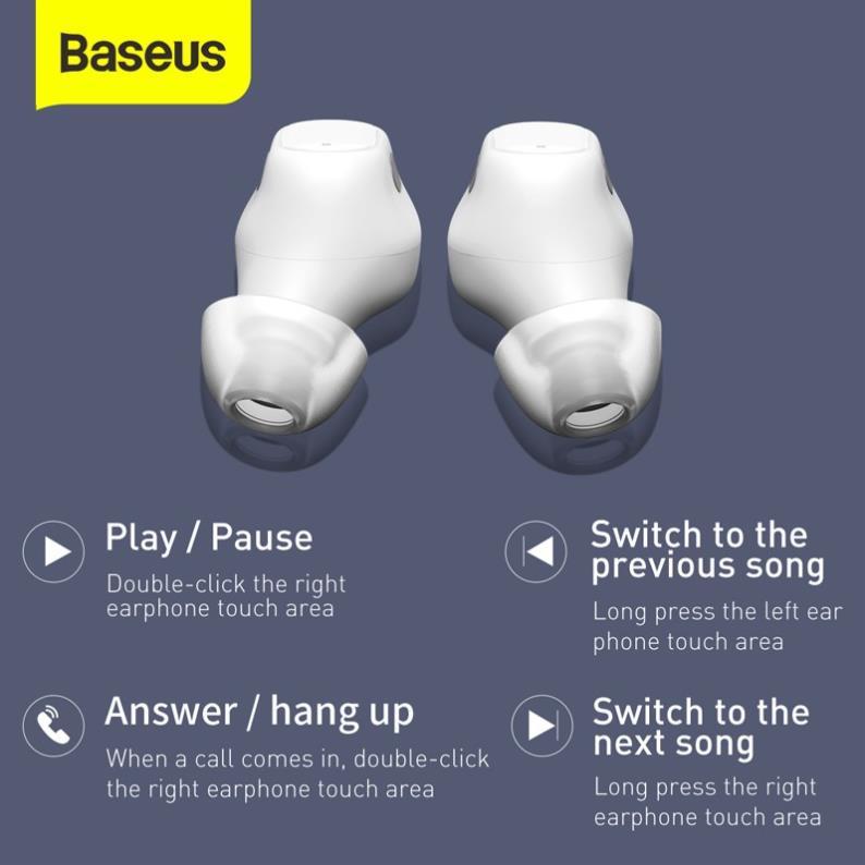 Baseus -BaseusMall VN Tai Nghe Bluetooth 5.0 Baseus WM01/WM01 Plus TWS Chống Ồn (Hàng chính hãng)