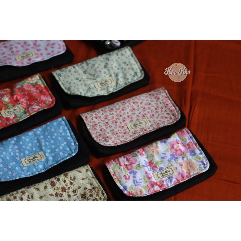 VÍ VẢI HANDMADE HỌA TIẾT VINTAGE nhắn để chọn màu