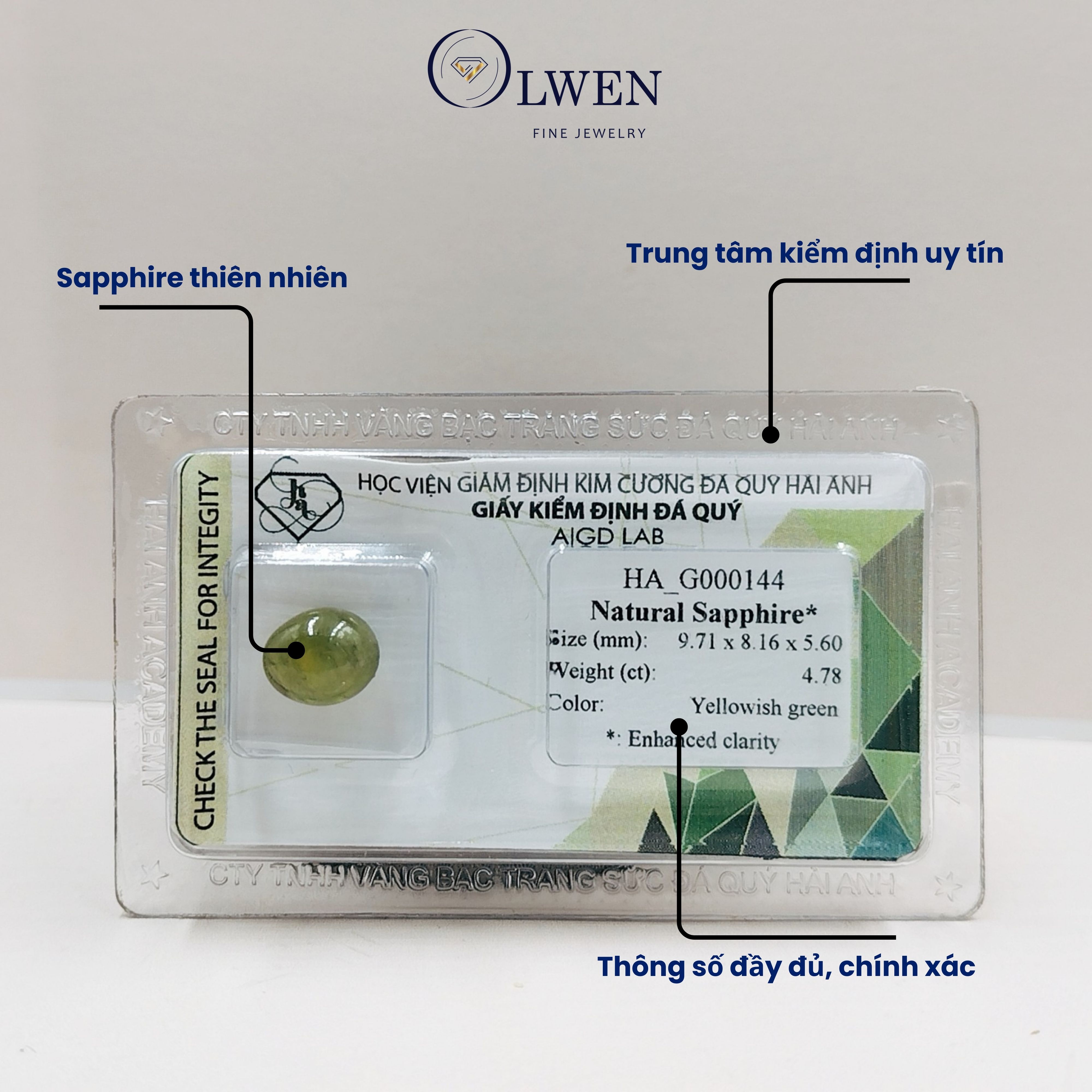 Viên đá Sapphire thiên nhiên HA-G000144