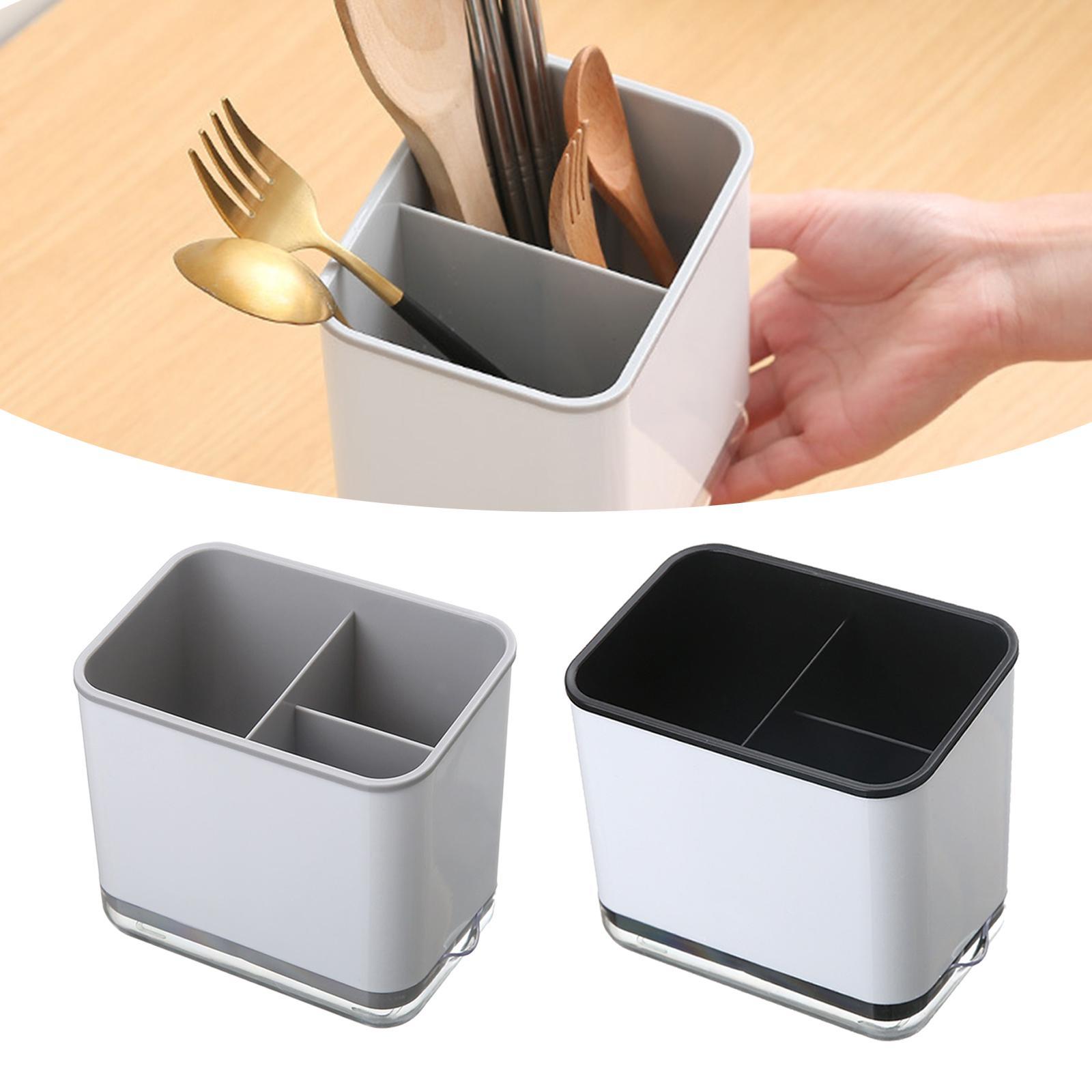 2pieces Cutlery Drainer Chopsticks Storage Tube Free Standing for Countertop