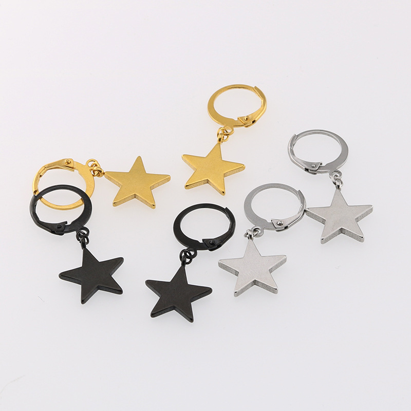 Bông tai khuyên tai ngôi sao năm cánh style Unisex