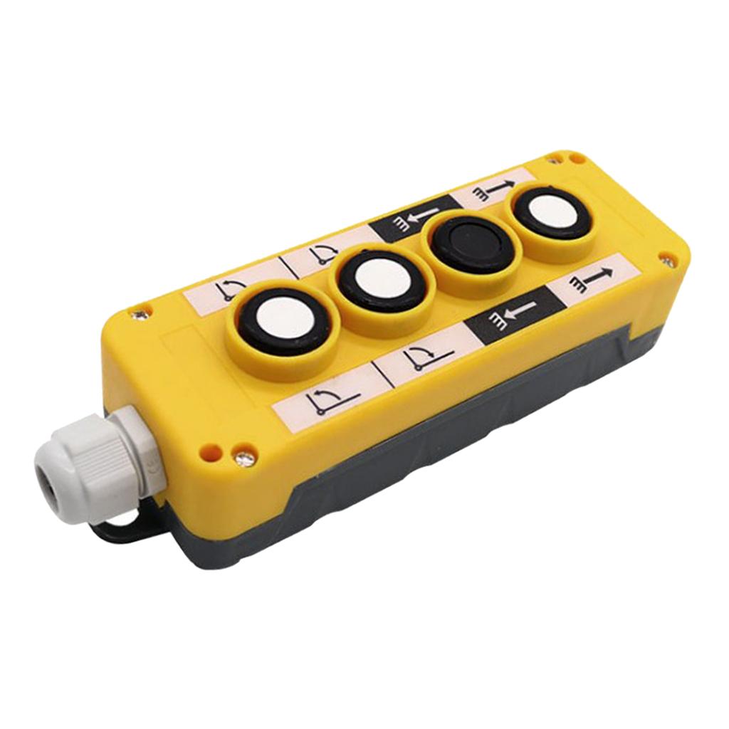 COP4B Crane Button Switch Box Tail Plate Dustproof Rainproof Plastic Yellow