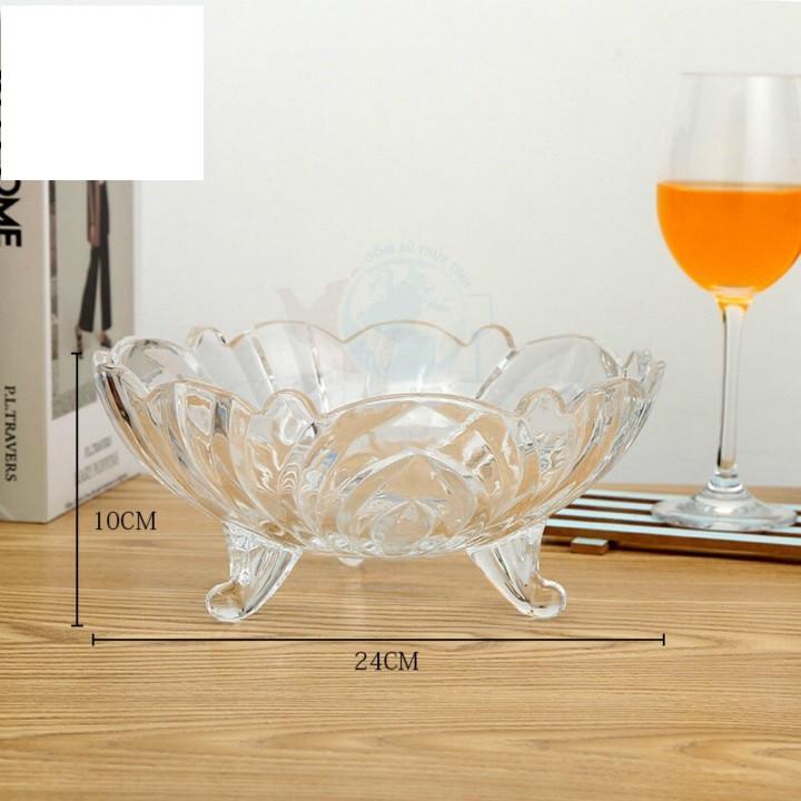 Bát Thủy Tinh 3 Chân Màu Cao Cấp, Sang Trọng, Chắc Chắn Bền Đẹp