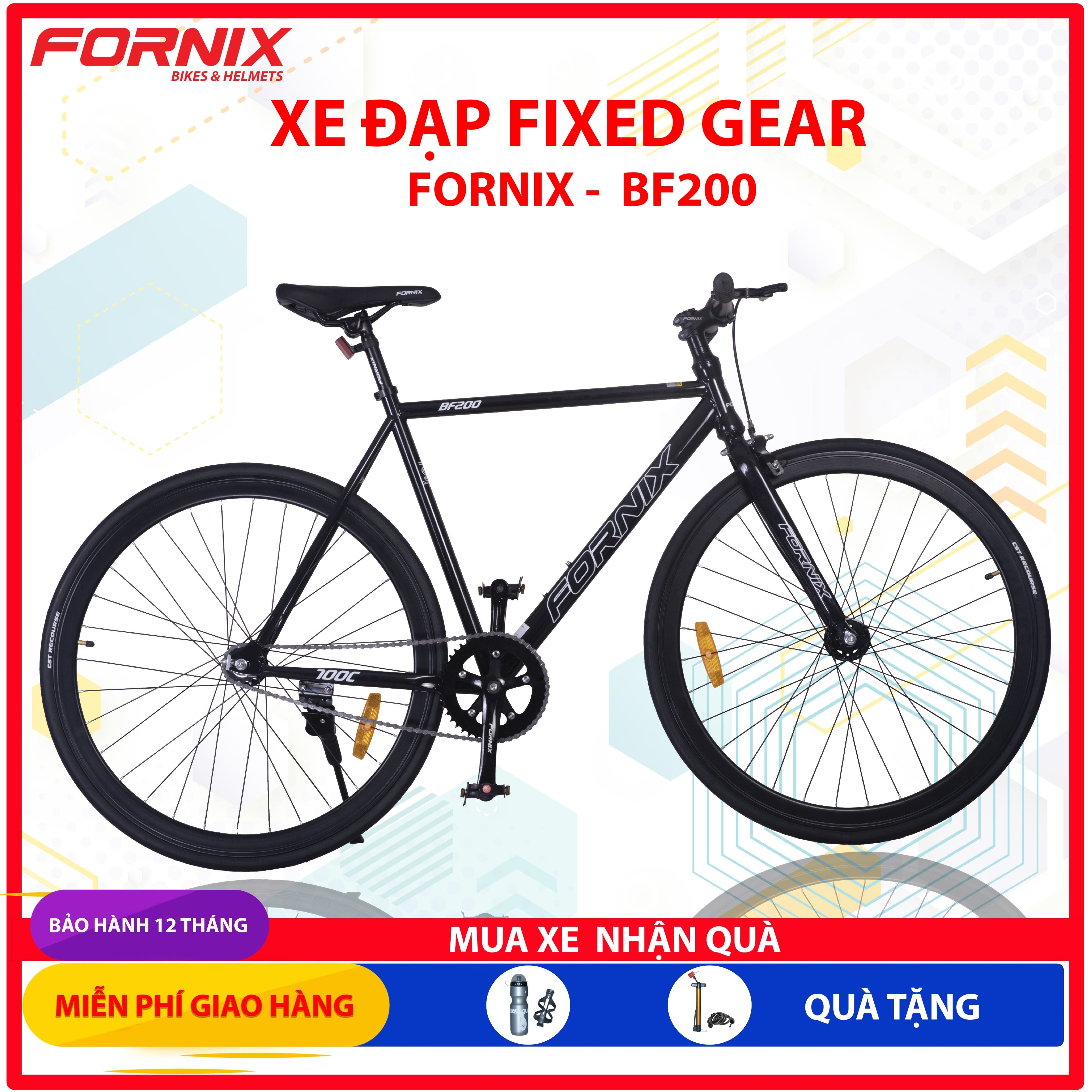 [TRẢ GÓP 0%]  XE ĐẠP FIXED GEAR BF200 - FORNIX - BẢO HÀNH 12 THÁNG