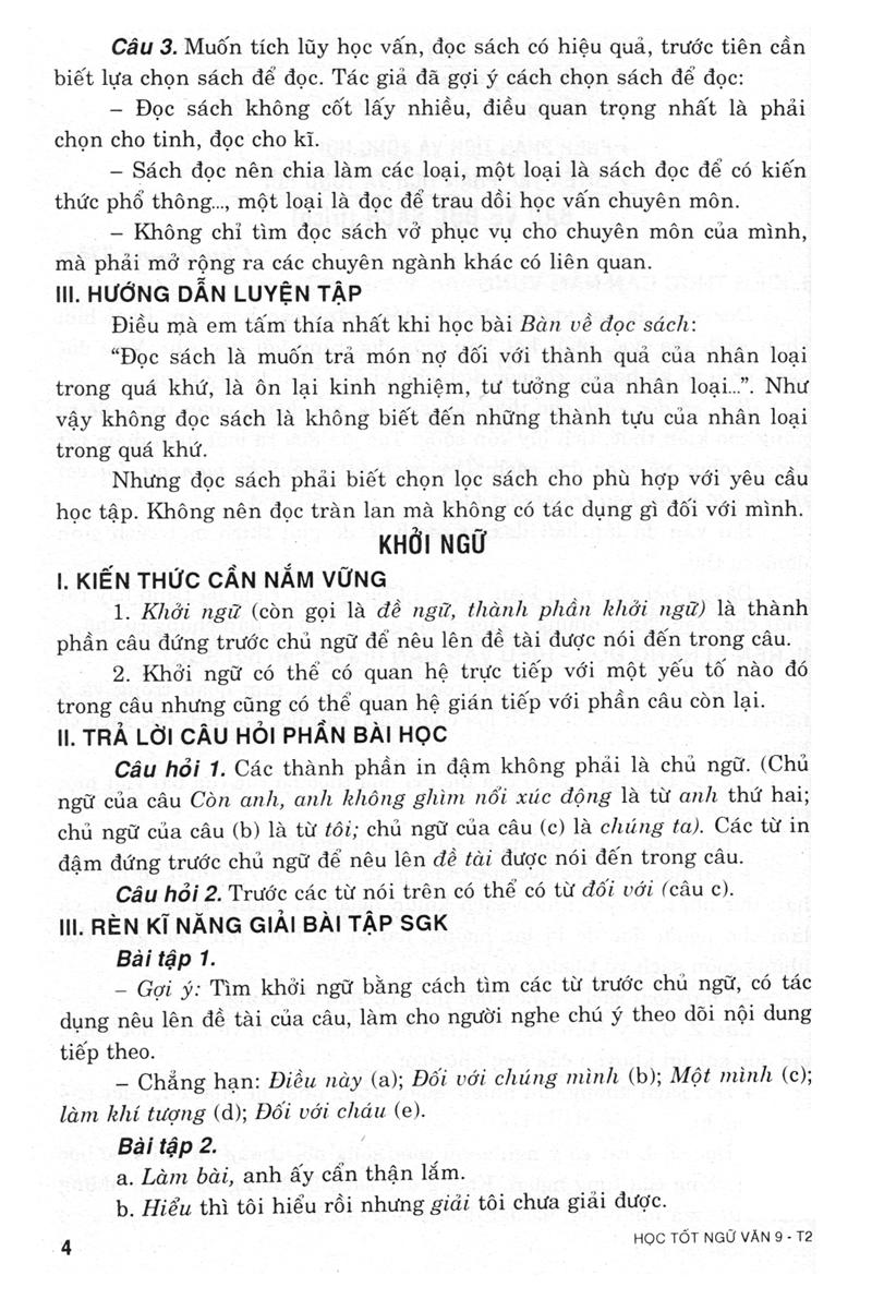 Học Tốt Ngữ Văn Lớp 9 - Tập 2
